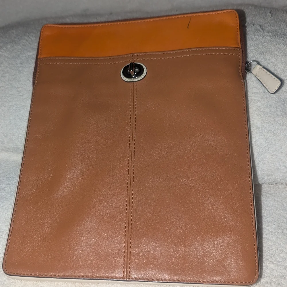 Vintage Coach Brown Leather Laptop Bag